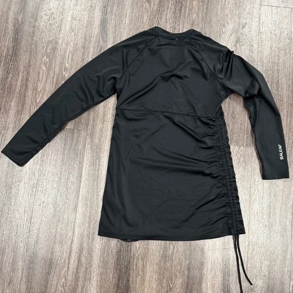 Baleaf Black Long Sleeve Rash Guard Swim Dress UPF 50 Sun Protection Size L - Picture 6 of 7